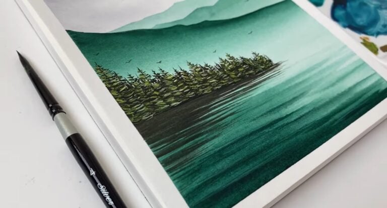 Рисуем природу: лес, вода, небо