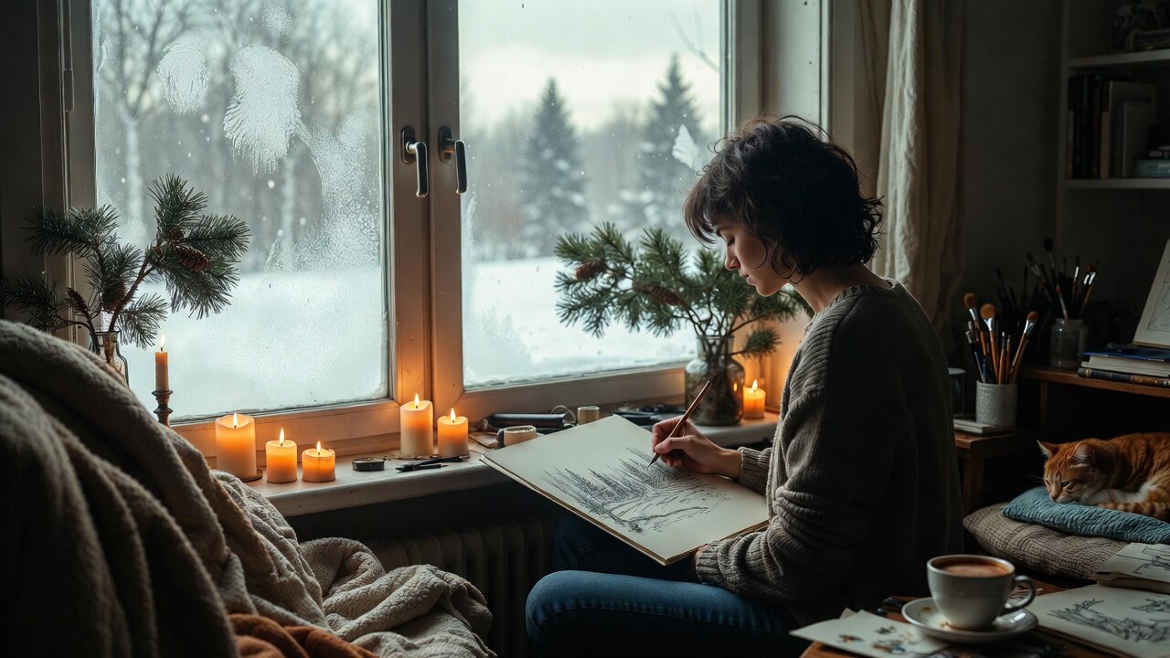 Идеи для рисунков зимой