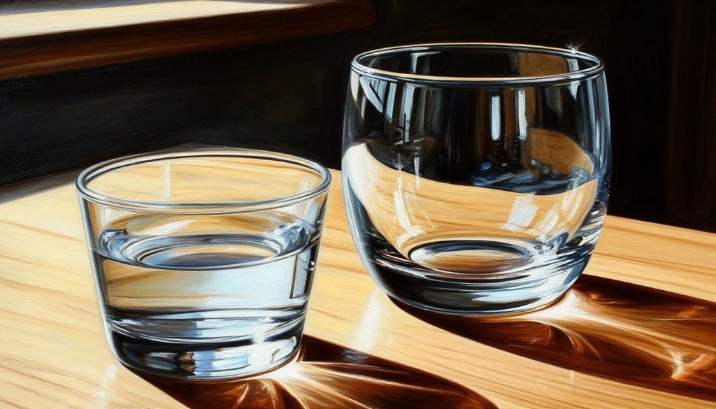 Как рисовать блики на стекле